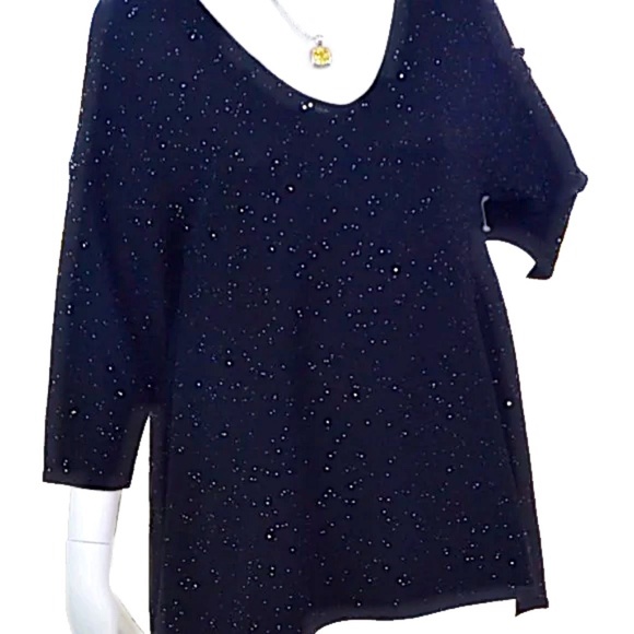 🎄 Holiday Glam ✨ Sparkle season ready! St. John wool V-neck  all wool. - Picture 4 of 11